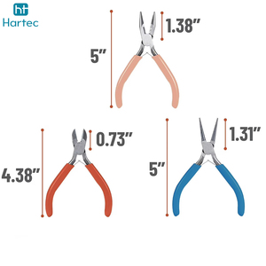 3 Piece Jewelry Making <b>Pliers</b> <b>Set</b> Precision Round Nose Flat Nose Wire Cutter <b>Set</b> Ergonomic Craft Tools for DIY Beadwork - Product Image 2