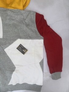 Sweat-shirt à capuche imprimé en sérigraphie à blocs de couleur pour homme AFI Sport Wears, logo sur le devant, manches régulières, tricoté - Product Image 6