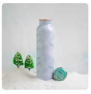 ขวดน้ำทองแดงลายดอกไม้สีงาช้าง ลายพิมพ์หลากสี ปากกว้าง ใช้ซ้ำได้ สำหรับบ้าน สำนักงาน ท่องเที่ยว ของขวัญ - Product Image 6