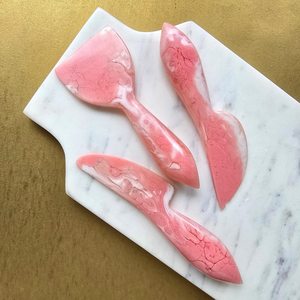 Modern Marble Resin <b>Cheese</b> <b>Knife</b> <b>Set</b> Luxury Butter Spreader <b>Cheese</b> Cutter Serving Utensils Kitchen Accessories OEM ODM - Product Image 2