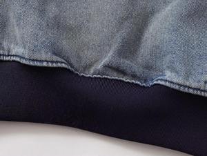 Veste à capuche zippée en jean vintage surdimensionnée pour homme, effet vieilli et délavé, style streetwear personnalisé - Product Image 4