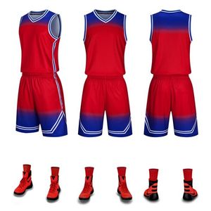 Uniformes de baloncesto sublimados transpirables que absorben la humedad, camisetas y pantalones cortos de talla grande para equipos y clubes - Product Image 4