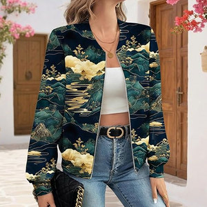 Wholesale Price <b>Womens</b> Bomber <b>Jacket</b> Casual Winter Single Button Lightweight Outerwear Sheep Skin Fabric for Trendy Everyday - Product Image 6