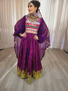 Fabricants sur mesure de robes de mariée afghanes modernes, longueur genoux, couleur rose, robes faites à la main, robes de soirée pour femmes - Product Image 4