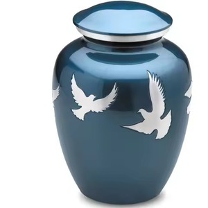 Urna de Cremación Metálica para Pedidos al por Mayor, Jarra con Diseño de Ágata Púrpura Vibrante y Bolsa de Terciopelo para Uso en Nichos de Columbario - Product Image 2