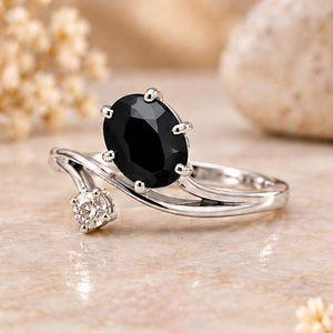 Pendientes de Plata con Piedras Preciosas Negras, Ónix Negro, Plata de Ley 925, Pendientes Elegantes para Mujer - Product Image 2