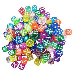 GUIDE HANDMADE RESIN PATTERN ECO-friendly Portable 6 Sided Acrylic Round Corner Standard Game D6 <b>Dice</b> for Yahtzee Game - Product Image 4