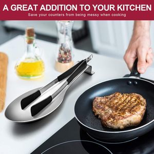 Repose-cuillère en acier inoxydable de qualité supérieure pour comptoir, plaque de cuisson ou station café – Accessoire de cuisine, support à ustensiles - Product Image 5