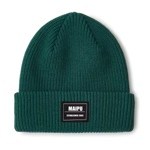 Gorros de Invierno Personalizados al por Mayor con Logotipo, Unisex, de Alta Calidad, Lisos, Teñidos, de Color Sólido, Mezcla de Lana, Tejidos, con Borde Plegado - Product Image 1