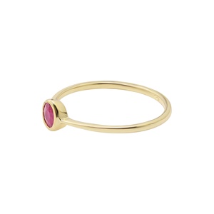 Wholesale 925 Solid <b>Sterling</b> <b>Silver</b> Gold Plated Natural Round Ruby Bezel <b>Set</b> Solitaire <b>Ring</b> Memoria Jewels - Product Image 2
