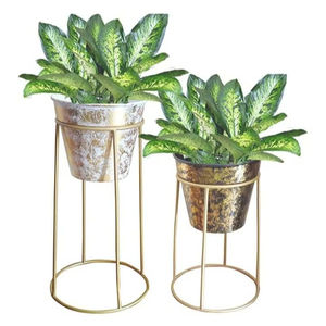 Pot de fleurs décoratif en fer de grande qualité à prix raisonnable pour véranda, jardin, patio. Pot à fleurs en métal fait main pour extérieur. - Product Image 1