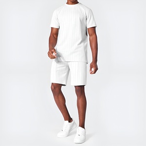 Nueva Llegada, Conjunto de Camiseta y Pantalones Cortos para Hombre con Logotipo Personalizado, Impresión de Logotipo de Fuego, Ropa Personalizada de Verano, Precio al por Mayor - Product Image 1