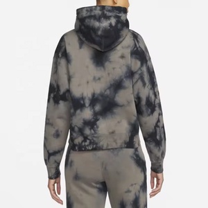 Customized Custom Logo Women's Tie Dye <b>Tracksuit</b> Good Quality Sublimation Kangaroo Pocket <b>Tracksuit</b> For Women - Product Image 5