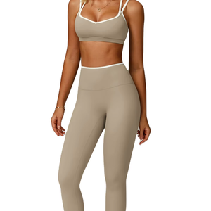 Conjuntos de Ropa Deportiva de Yoga para Mujer, Talla XXL, Alta Calidad, Venta al Por Mayor, Spandex, Sin Mangas, Shorts, Absorbe la Humedad, Ajustado, DDP Supply - Product Image 1