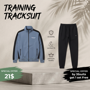 Sportswear Training Tracksuit Midweight Four-Way Stretch Breathable Windproof Performance <b>Track</b> <b>Jacket</b> Sweatpants Set Custom - Product Image 1