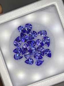 Pierres précieuses Tanzanite bleues en forme de poire, facettées, 6x4mm 7x5mm 6x8mm, pierres naturelles pour la création de bijoux - Product Image 3