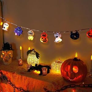 20 LED 9.8ft 2025 Indoor Halloween Fairy <b>Lights</b> Timer <b>Battery</b> Operated (Not Included) <b>String</b> <b>Lights</b> for Halloween Celebration - Product Image 3