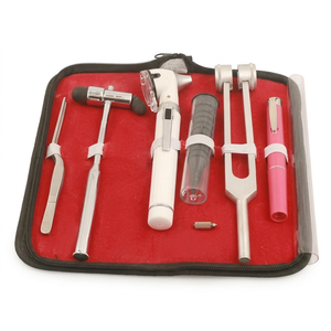 Ensemble de diagnostic otoscope à fibre optique, diapason C128 et marteau réflexe blanc DG-12 - Product Image 1