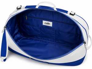 Bolsa de Tenis Personalizada Blanca y Azul con Cierre de Cremallera, Lona Resistente, Impermeable, Multifuncional, con Compartimento para Zapatos - Product Image 3