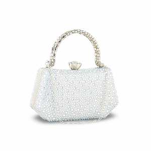 Bolso de noche elegante P24387 plateado para mujer - Product Image 2