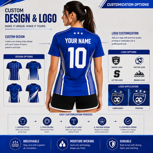 Nouveaux maillots de football pour femmes, t-shirts de football personnalisés, uniformes de football personnalisés, maillot de football pour femmes, tenue d'entraînement - Product Image 4