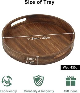 Plateau de service en bois écologique au design compact pour un rangement facile et des applications de service portables - Product Image 6