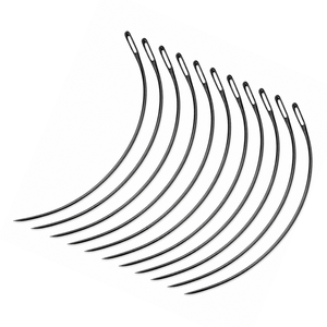 12 Aiguilles à Crochet en Acier Inoxydable Style C pour Extensions de Cheveux, Outils de Tissage Courbé pour Salon, Forte Adhérence MANAN INSTRUMENTS - Product Image 5