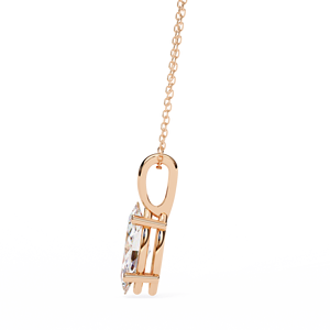 Minimalist 14K <b>Solid</b> <b>Gold</b> IGI Certified 1 CT Marquise Cut Prong Set Lab Diamond Solitaire <b>Pendant</b> Necklace for Women Party Gift - Product Image 4