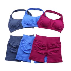 Custom Logo Seamless Women’s Gym Set Quick Dry Sports <b>Bra</b> and High Waisted Leggings Fitness Yoga - Product Image 6