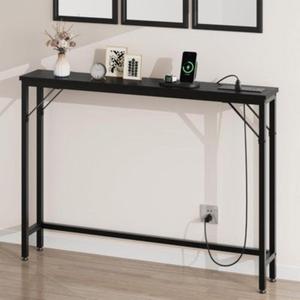 Elegante mesa consola de metal con estructura contemporánea para recibidor, pasillo, salón, interior del hogar. - Product Image 2