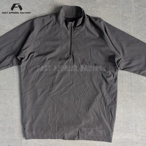 Superior Quality Men's 100% Cotton Half <b>Zip</b> Sweatshirt Durable Sustainable Pullover with Stand Collar and Embroidery for Winter - Product Image 4