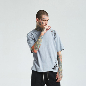 T-shirt pour homme respirant, à séchage rapide, anti-rétrécissement, 210g, uni, col rond, manches courtes, OEM, étiquette privée, vente en gros, personnalisé - Product Image 3