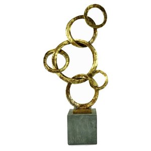 <b>Table</b> <b>Decorative</b> Metal Sculpture Metal Handicraft Customizable Color Antique Gold Finished Aluminium Object for Home <b>Decor</b> - Product Image 3