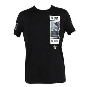 Smart Men's Short Sleeve O-Neck Cotton T-Shirt Regular Fit Casual Letter Print Front <b>Logo</b> Jersey Knitted Breathable White - Product Image 3