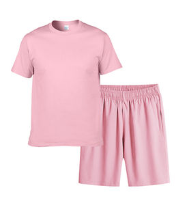 Conjunto de Verano de Dos Piezas para Hombre, Camiseta de Manga Corta y Pantalones Cortos, Personalizable, 100% Algodón, Ecológico, Transpirable, Corte Regular - Product Image 1