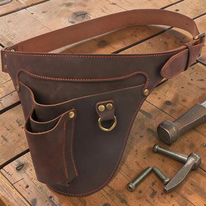 Cinturón de herramientas ajustable de cuero para floristería, bolsa de almacenamiento, funda para tijeras, accesorio para trabajo floral, proveedor mayorista de logotipos personalizados a bajo precio - Product Image 1