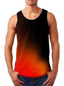 เสื้อกล้ามกีฬาลำลองสำหรับผู้ชายฤดูร้อนเสื้อกล้ามวิ่งเล่นยิมผ้าโพลีเอสเตอร์พิมพ์ลายสำหรับวิ่ง - Product Image 4