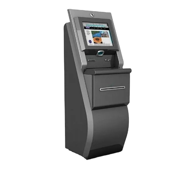 Automatic Cash Exchange Money Fast Recharge Cash Receipt Payment Kiosk Cash Recycle Machine with bar Code Scanner and QR Pay