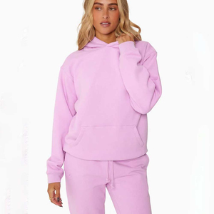 Ensemble de survêtement 2 pièces pour femme : sweat à capuche et short en coton, respirant, au meilleur prix, OEM - Product Image 2