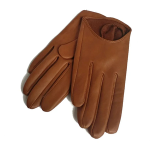 <b>Women</b> Sheep Leather Driving Gloves Wrist Length Unlined <b>Thermal</b> Plain Style for Daily Use Winter Warmth - Product Image 1