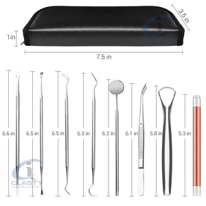 CLASTY INSTRUMENTS Juego de Instrumentos Quirúrgicos Dentales de Acero Inoxidable, Kit de Herramientas Ortodónticas Manuales, Espejo, Pinzas, Abridor de Boca - Product Image 5