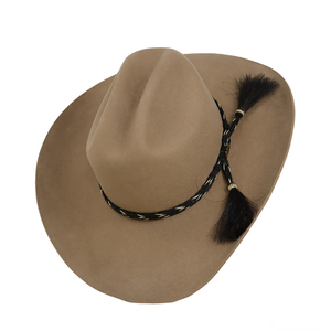 Chapeau de cowboy rayé en laine bleu clair imprimé par sublimation, unisexe, adulte, décontracté, plage, printemps, été, respirant, coupe-vent - Product Image 1
