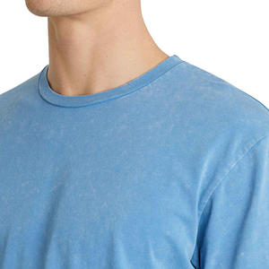 Wholesale Custom Front Logo Print Acid Wash Men's T-Shirts Cotton Eco-Friendly Lightweight Plain - Product Image 2