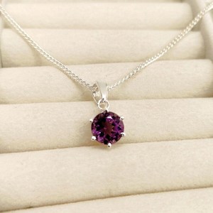 Collier Pendentif Améthyste Fantaisie en Argent Sterling 925 Plaqué Or/Argent, Bijou de Fiançailles Vintage pour Femmes et Hommes, Troisième Partie - Product Image 3