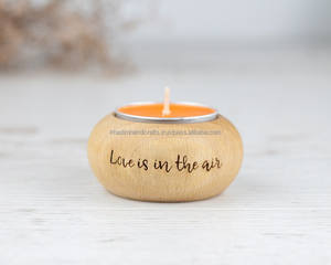 Modern Minimalist Handmade Mango Wood T-Light Holder Geometric Design Decorative <b>Candle</b> <b>Stand</b> for Religious Activities Christmas - Product Image 6