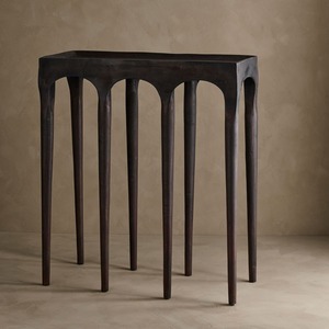 Mesa de Centro Moderna Hecha a Mano con Diseño Minimalista, Tapa de Metal, Estructura de Hierro Dorado, Muebles para Sala de Estar M.F. EXPORTACIONES INTERNACIONALES - Product Image 5