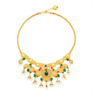 Juego de Collar Jewelemarket Heritage 10575409PGR, Chapado en Oro con Piedra Pota y Perla, para Uso Diario, Fiestas y Bodas - Product Image 2