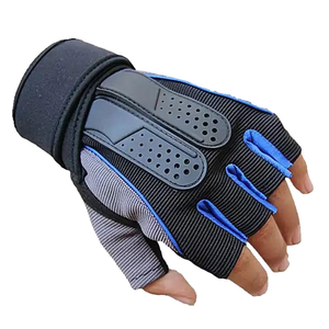 Gants de sport Geo Brothers en gros, respirants, légers, en vinyle, demi-doigts, protection de la paume pour hommes et femmes, pour la musculation et le cross-training - Product Image 5