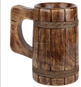 Chope à bière en bois rustique avec grain naturel, respectueuse de l'environnement, style classique, cadeau d'affaires par Tayyab Handicraft - Product Image 6