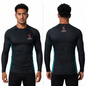 Camiseta de Manga Larga para Hombre, Transpirable, de Secado Rápido, Spandex/Poliéster, con Color y Logotipo Personalizables para Ropa Deportiva - Product Image 5